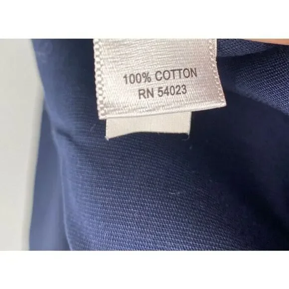 Banana Republic Dress Shirt Navy Classic Fit Guayabera Long Sleeve XL 17/ 17.5 - Picture 6 of 6